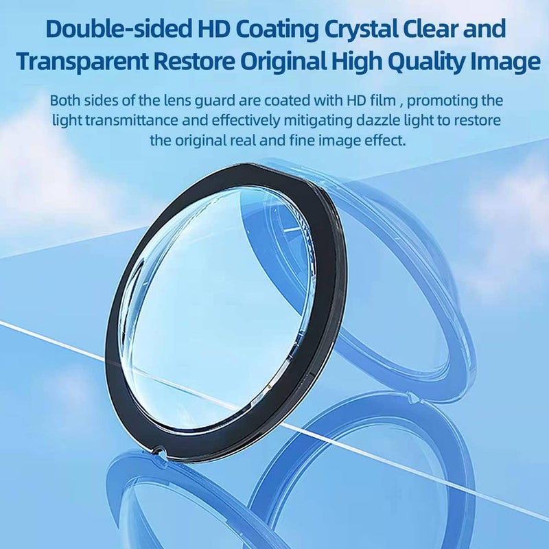 debous Aluminum Frame Cage Sticky Lens Guard Set Screen Protector for Insta360 X3 X 3 Accessories Kit Anti-Scratch Metal case Housing Shell Tempered Glass Protective Film Cover - Image 4